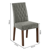 Kit com 2 Cadeiras de Jantar Rustic/Silver 4256 - Design Moderno e Conforto Ergonômico - imagem 3