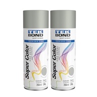 Kit 2 Tintas Spray Alumínio TekBond 350ml - Acabamento Profissional para Metais e Madeira - imagem 2