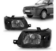 Par de Faróis Máscara Preta para Fiat Uno e Fiorino (2004-2010) - Renove o Visual! - imagem 1