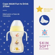 Copo MAM Fun To Drink NIGHT 270ml - Compatível e Seguro para Bebês - imagem 5
