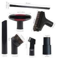 Kit de Pincéis e Acessórios para Aspirador de Pó - 8 Peças com Adaptadores 3,15" e 4" - imagem 2