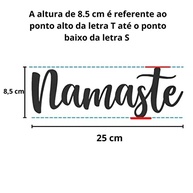 Quadro Decorativo Namaste em Lettering Toque 3D - 25cm - Estilo Zen e Yoga - imagem 5