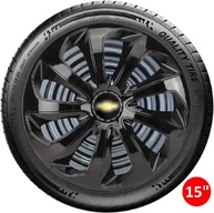 Jogo 4 Calotas Esportivas Velox Aro 15 Preto Brilhante - Onix, Prisma, Spin e Mais - imagem 4