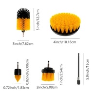 Conjunto de Escovas LXQTAO para Limpeza Profunda de Carros e Casa - Versátil e Durável (Amarelo 5 Peças) - imagem 3