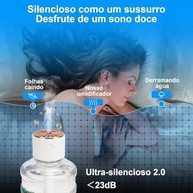 Umidificador 3 em 1 Portátil 500ml com Luz Noturna LED 7 Cores e Aromaterapia - imagem 4