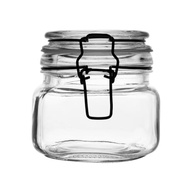Pote Hermético de Vidro 550ml com Tampa em Silicone e Clipe Metal Vintage Preto - Armazenamento Elegante e Seguro para Alimentos - imagem 4
