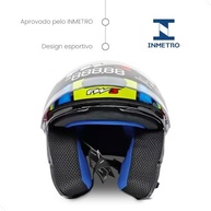 Capacete Moto FW3 X Open Up Fox: Estilo e Segurança Amarelo/Azul (Tamanho 56) - imagem 4