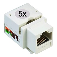 5x Conector Keystone RJ45 Cat5e Fêmea - Conexão Profissional e Confiável - imagem 2