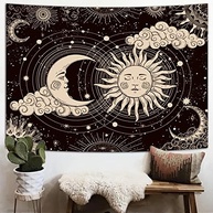Tapeçaria Sol e Lua - Decoração Espiritual Mística para Quarto e Sala (76x101cm) - imagem 5