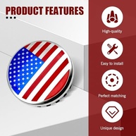 Kit 4 Calotas Bandeira Americana 83mm para Chevy GMC - Estilo Patriótico e Personalizado - imagem 4
