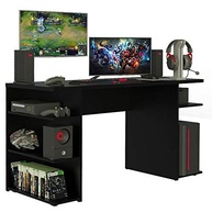 Escrivaninha Mesa para Computador Office 9409 Madesa - Design Moderno Preto para Estudo e Trabalho - imagem 2