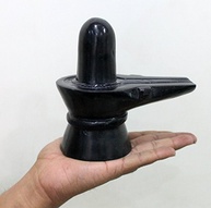 Shiva Lingam em Mármore Preto - Estátua Sagrada Original 10cm para Meditação e Decoração - imagem 5