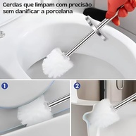 Kit com 2 Escovas Sanitárias Premium em Aço Inox Cromado - Design Moderno e Durável para Banheiro - imagem 5