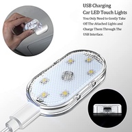 Kit 2 Luzes LED para Carro: Iluminação Ambiente Recarregável USB Branca e Portátil - imagem 5