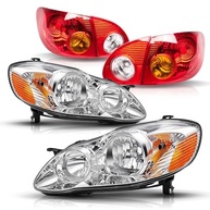 Kit Faróis e Lanternas Traseiras Cromadas para Toyota Corolla 2003-2008: Visual Renovado e Segurança - imagem 2
