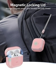 ESR Capa Orbit para AirPods 4 (2024) Rosa: MagSafe, Proteção Total e Trava Magnética - imagem 5