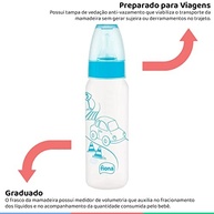 Mamadeira Fiona Silicone 240ml Azul - Segura, Macia e Anticólica - imagem 4
