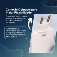 Adaptador Tomada Benjamin Articulado Bivolt 4 Saídas + 2 USB - Viagem e Casa - imagem 3