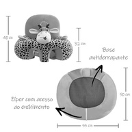 Assento Infantil com Almofada de Apoio Postural em Formato de Girafa - Conforto e Segurança para Bebês - imagem 4