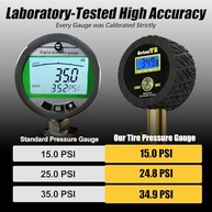 Manômetro Digital de Pressão de Pneus 100 PSI com Display LED e Mandril Giratório 360° - imagem 5