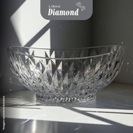 Centro de Mesa de Cristal Ecológico Diamond 28x28cm - Design Elegante e Sustentável - imagem 3