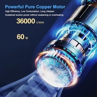 Fockety Espanador de Ar Elétrico 2 em 1: Potência 36000 RPM e Aspirador 9000PA para Carro e Casa - imagem 5