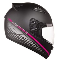 Capacete New Spark Black Edition 2 Pfo/Rosa EBF: Segurança e Estilo para Sua Moto - imagem 2