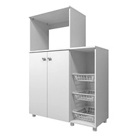 Balcão Multiuso com 2 Portas e Fruteira Branco - Organize sua Cozinha com Estilo - imagem 2