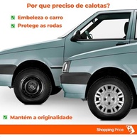 Kit 4 Calotas Uno Fire 2004-2005 Aro 13 Prata Grid - Design Moderno e Fixação Segura - imagem 3