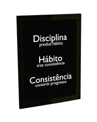 Quadro Decorativo A4 Disciplina, Hábito e Consistência - Inspire-se com Frases Motivacionais - imagem 2
