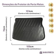 Protetor de Porta-Malas Corsa G1 Sedan/Classic 96-16: Bandeja Emborrachada e Resistente - imagem 4