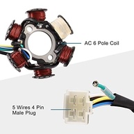 Estator Magnético GOOFIT 6 Polos 5 Fios para Motos e Quadriciclos 50cc a 125cc - imagem 4