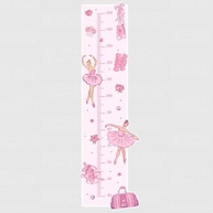 Kit Adesivos Decorativos Régua Crescimento Bailarina Infantil - Lavável, Seguro e Fácil Aplicação para Decoração do Quarto da Menina - imagem 2