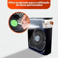 Climatizador de Ar Portátil 3 em 1 com Umidificador, Ventilador USB e Luz LED - imagem 5