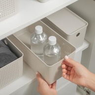 Cesto Organizador Multiuso 4,5L Bege - Linha Flow | Armazenamento Elegante e Funcional - imagem 5