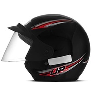 Capacete Aberto Mixs UP Preto Fosco - Segurança e Estilo para Seu Dia a Dia - imagem 2