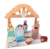 Presépio Natalino Adesivado 9 Peças - Decoração Encantadora e Artesanal para o Natal - imagem 4