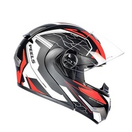 Capacete Peels U-rb2 Ocean Escamoteável Preto Fosco e Vermelho - Segurança e Estilo na Sua Pilotagem - imagem 3