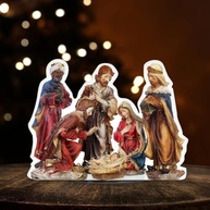 Enfeite de Natal com Presépio - Decoração Elegante e Religiosa para Mesa ou Árvore - imagem 3