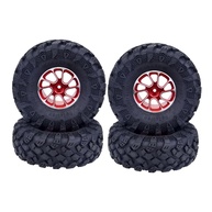 Pneus Off-Road 120mm para Carros de Esteira 1/10 - Aderência e Estabilidade Máximas (Vermelho) - imagem 1