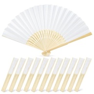 Leques de Papel Dobráveis JOHOUSE 12 Peças | Ventiladores Portáteis Elegantes para Casamentos e Festas - imagem 2