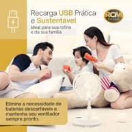 Ventilador Portátil Dobrável USB com 3 Velocidades e Bateria Recarregável - Ideal para Escritório e Home Office - imagem 5