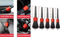 Kit 5 Escovas Detalhamento Automotivo: Limpeza Profissional para Carros e Motos - imagem 5