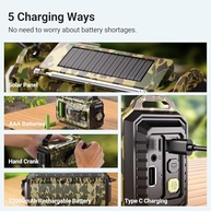 Rádio de Emergência Solar 12000mAh: Alerta NOAA, Lanterna, Carregador e SOS - Essencial para sua Segurança - imagem 5