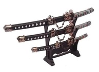 Kit 3 Mini Katana Decorativa com Suporte - Espadas Samurai para Decoração e Coleção - imagem 1