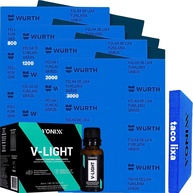 Kit Para Polir Restaurar e Tirar Amarelado do Farol e Lanternas V-Light 20ml Lixa Dagua Taco de Lixar Vonixx - imagem 1