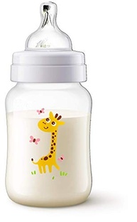 Mamadeira Anticólica Philips Avent 260ml com Design Girafa - Redução de Cólicas e Conforto Total - imagem 4
