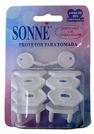 Sonne Protetor de Tomada: Segurança Total para Crianças + 8 Protetores e 2 Chaves Reserva - imagem 2