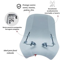 Bolha Parabrisa Universal Cristal para Motos - Proteção e Estilo para Sua Honda, Yamaha e Mais! - imagem 3