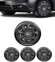 Jogo 4 Calotas Esportivas Velox Aro 14 Preto Fosco - Compatível com VW Gol, Fox, Voyage e mais! - imagem 2